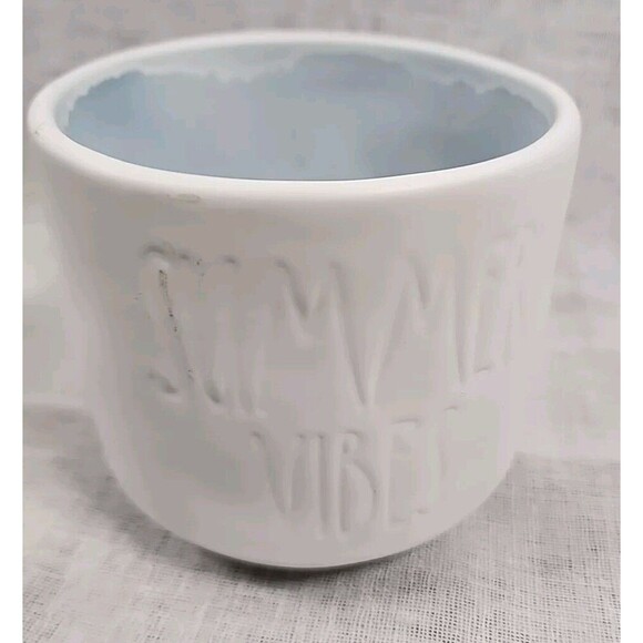 SUMMER VIBES  Planter Bisque White 4 Post Feet 4" Tall - Picture 3 of 8
